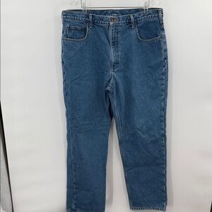 Carhartt Fleece Lined Straight Leg B155 DST Men's Relaxed Blue Jeans Size 40x32